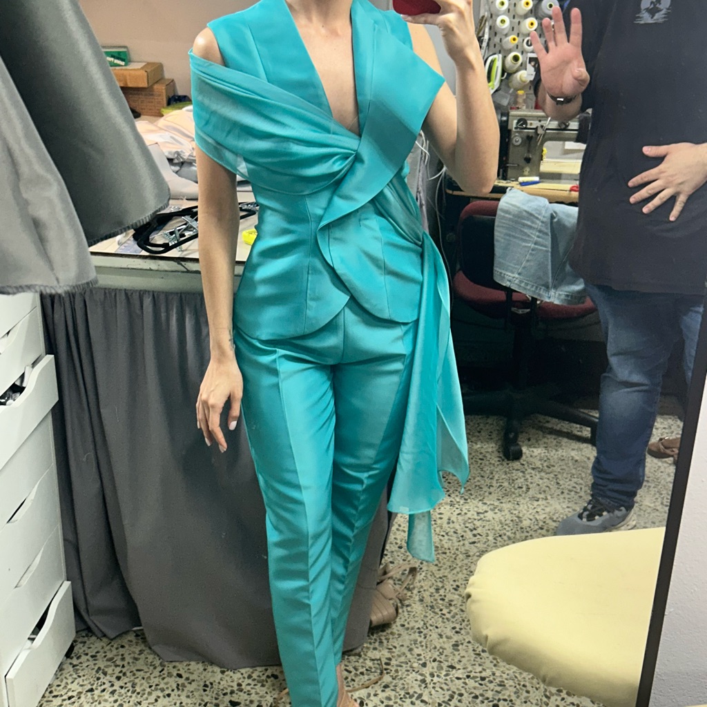 Elegant Teal Jumpsuit